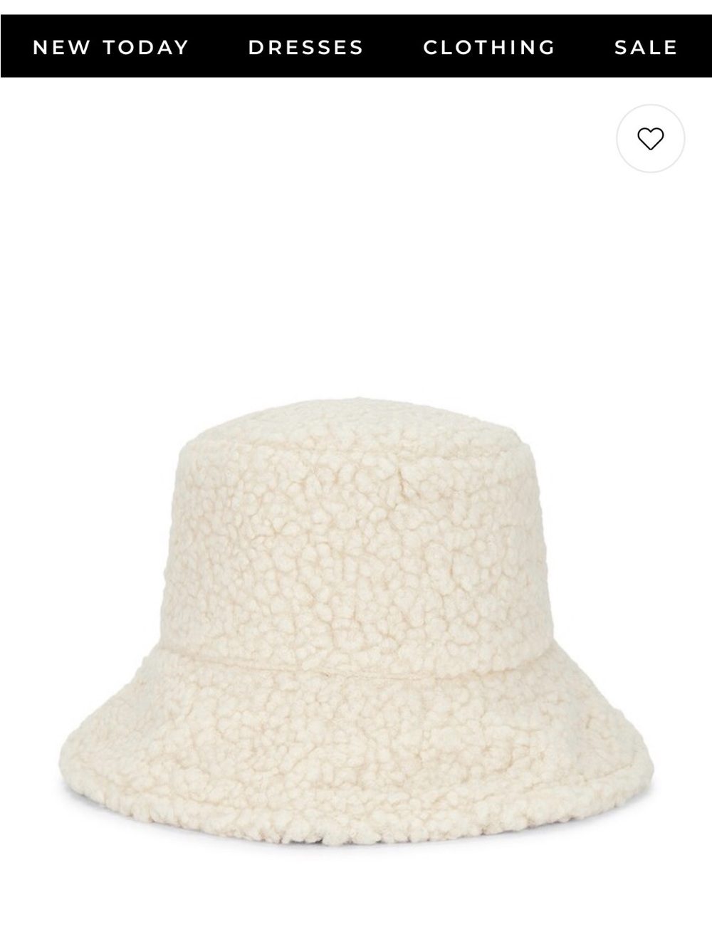 Lack Of Color Cream Sherpa Bucket Hat